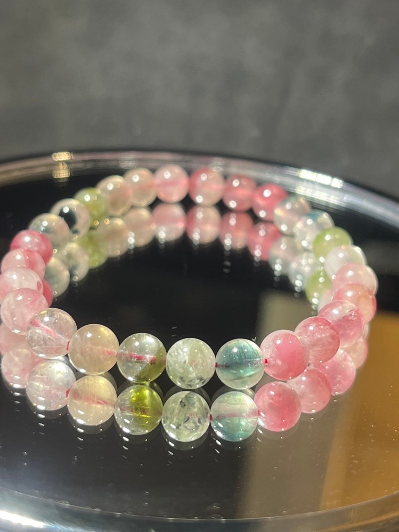 冰飘 碧玺 手串 手珠 旺夫石 招贵人 。人间彩虹 彩宝nuwn jewelr - 手链/手环 - 宝石 多色