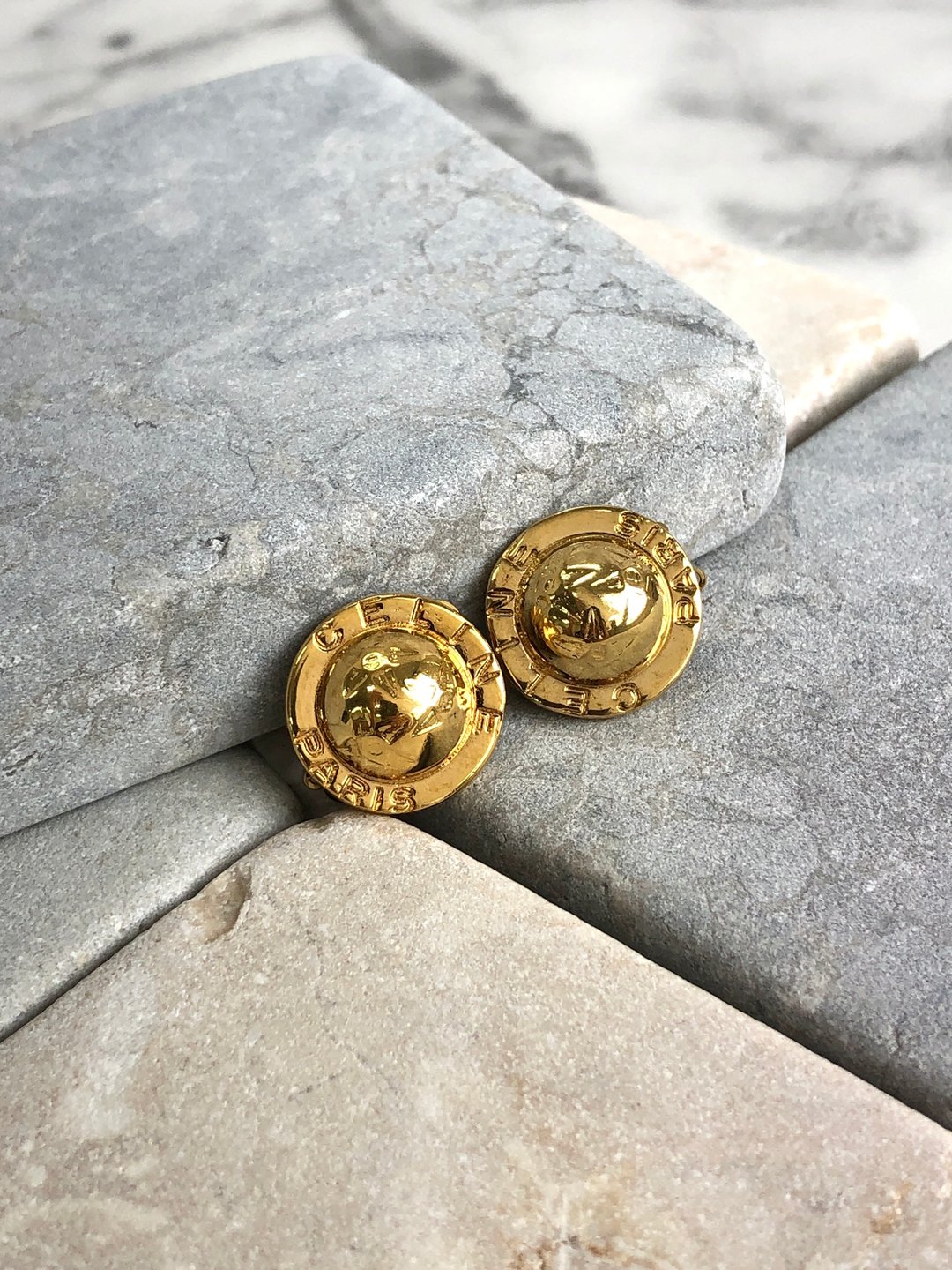 【日本直送 名牌中古包】CELINE 赛琳 星球耳环 金色 vintage 古董 77txbf - 耳环/耳夹 - 其他材质 金色