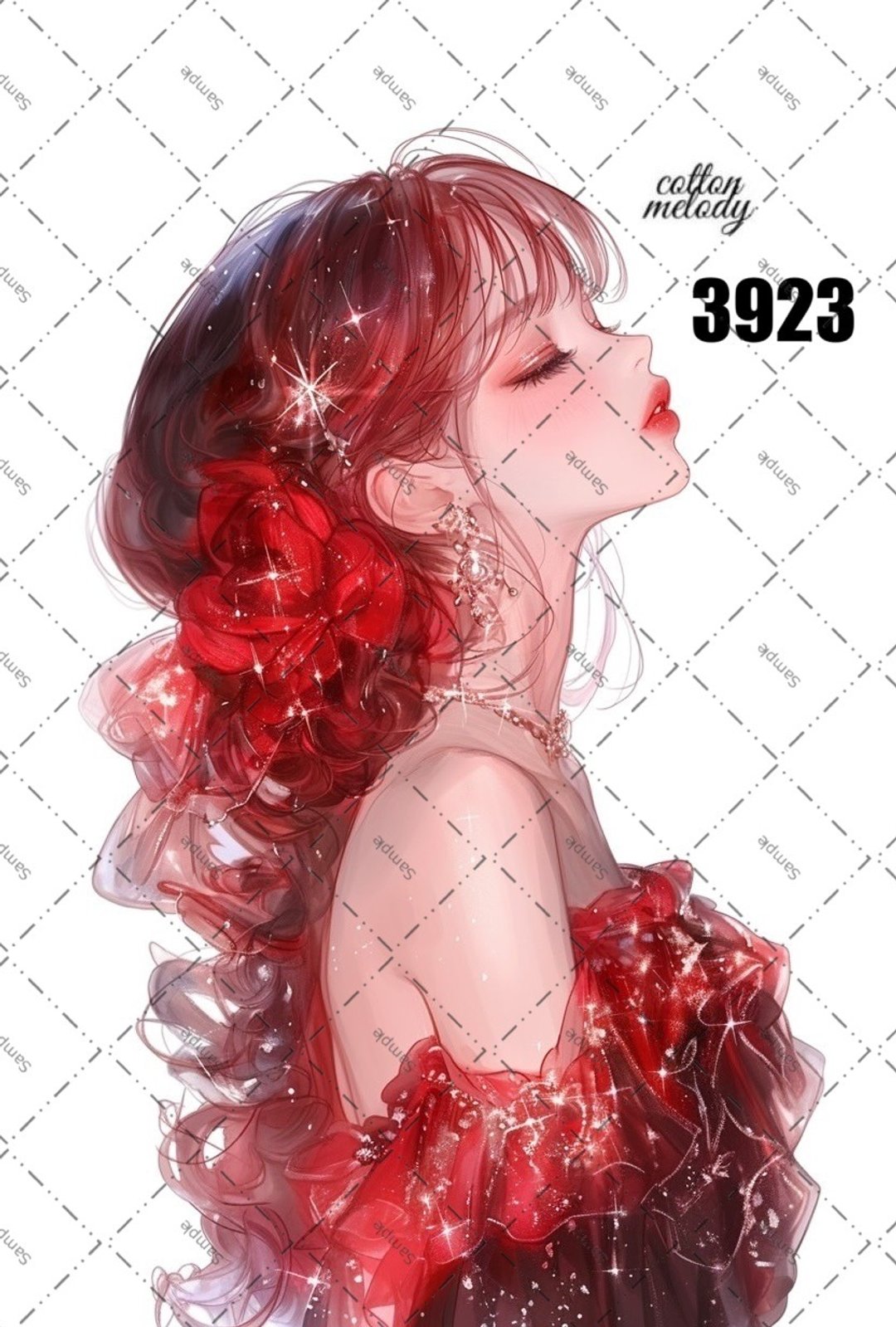 original sticker no.3923 人物贴纸 原创贴纸 原创人物贴纸 装饰贴纸 cotton melody - 贴纸 - 纸 