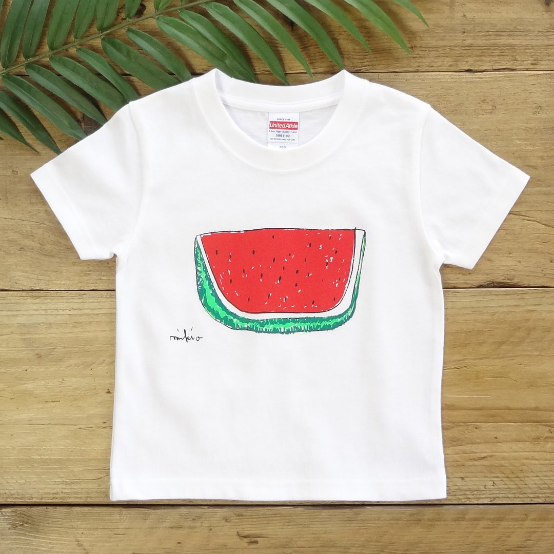 Watermelon Baby Kids T-shirt Red - 童装上衣 - 棉．麻 红色