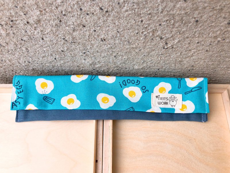 餐具袋/笔袋-荷包蛋 - 筷子/筷架 - 棉．麻 