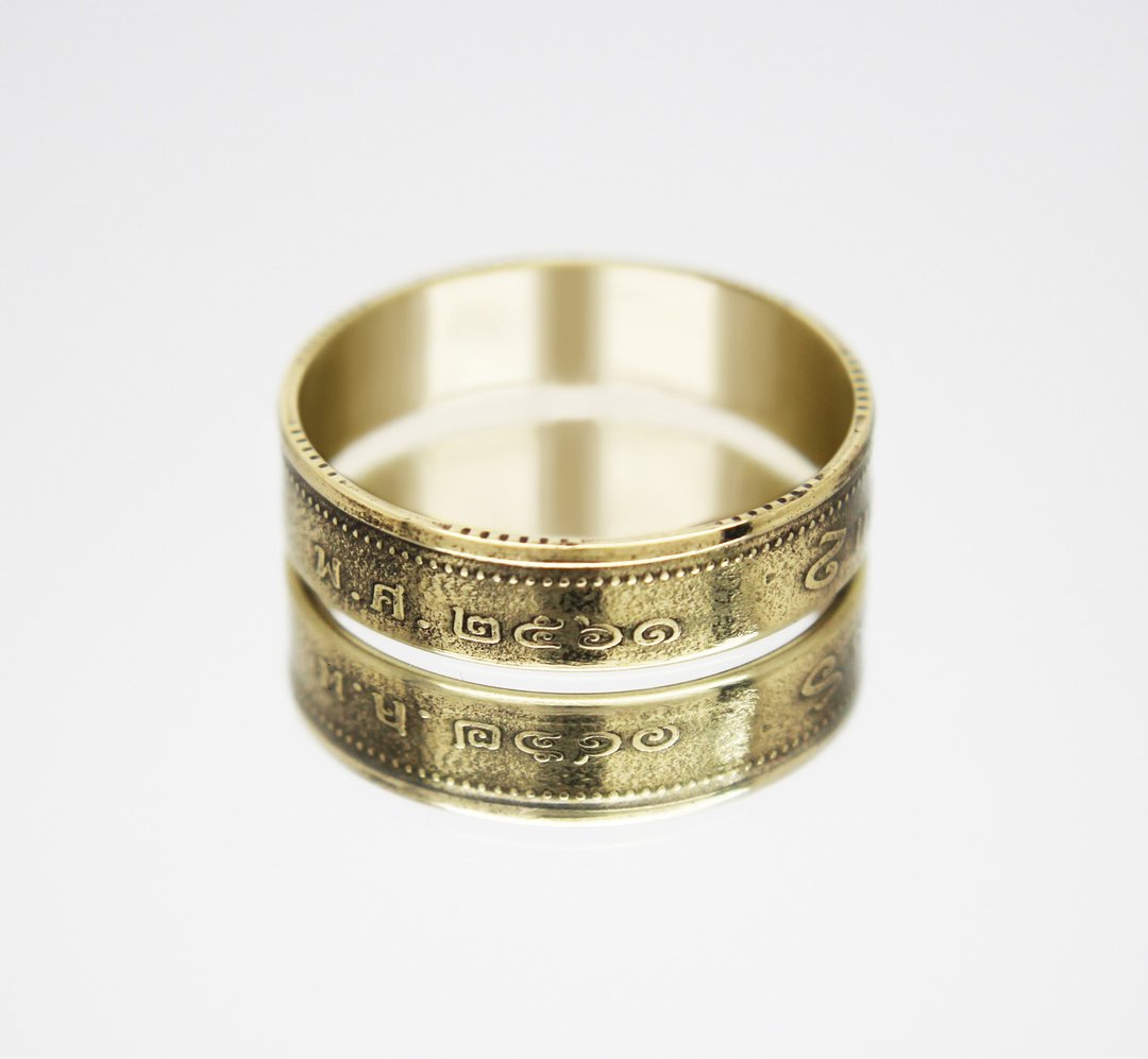 Thailand Coin Ring 2 baht 2018-2019 coin rings for men coin rings for women - 戒指 - 其他金属 