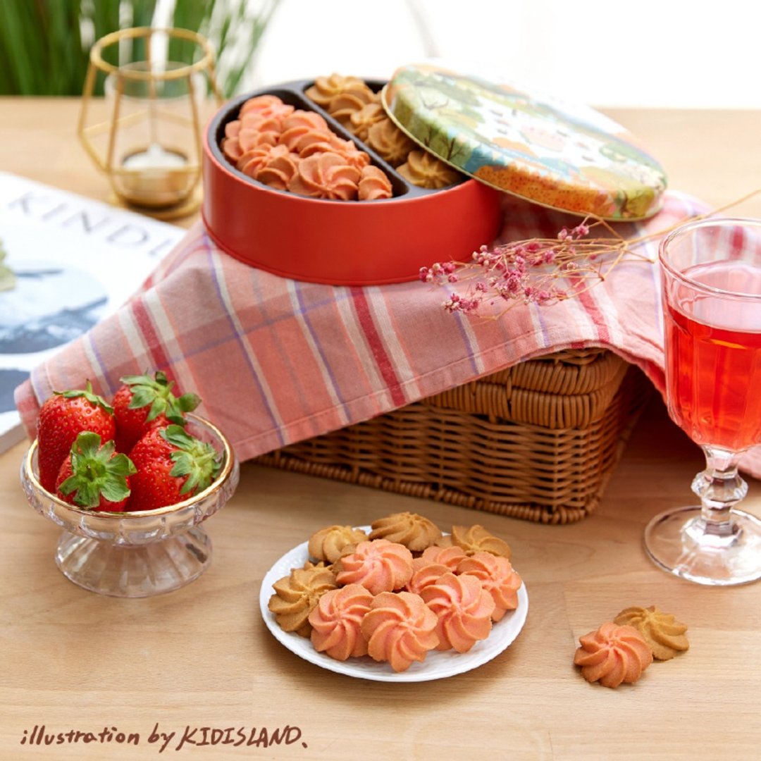【喜憨儿】粉红派对曲奇饼干铁盒 I 期间限定 - 手工饼干 - 新鲜食材 