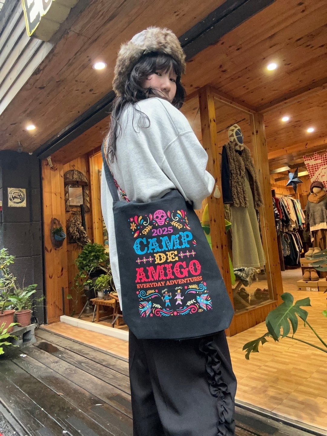 【现货热卖】Camp de Amigo 2025 限量联名两用购物袋 - 手提包/手提袋 - 棉 多色