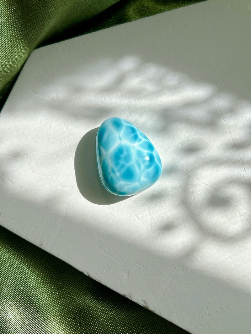亚特兰蒂斯之石—海纹石拉利玛石Larimar - 戒指 - 水晶 蓝色