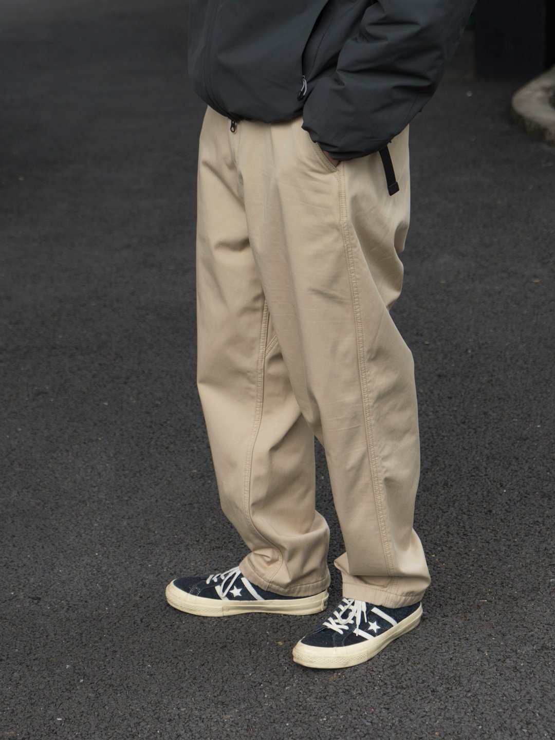 PANTS 冬季保暖戶外軟殼長褲 日系潮流加厚加絨多口袋立體剪裁203 - 男士长裤 - 聚酯纤维 多色