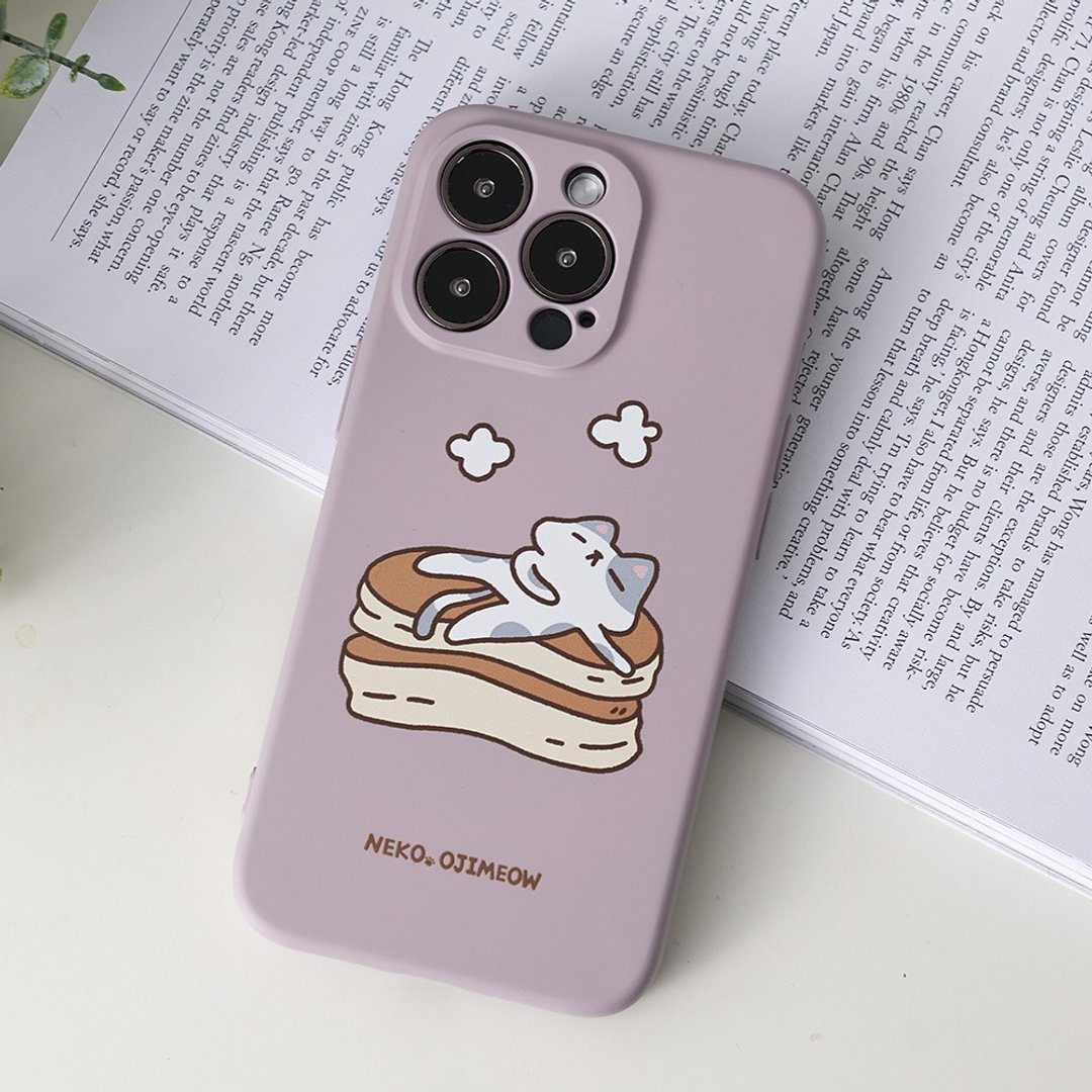 欧吉喵NEKO OJIMEOW疗愈松饼全包iPhone手机壳 - 手机壳/手机套 - 塑料 灰色
