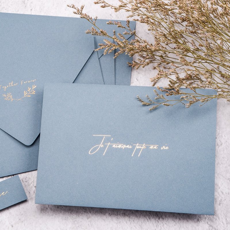 西10K【雾灰蓝】信封 | 喜帖信封 | 素面空白信封 20入 - 信封/信纸 - 纸 