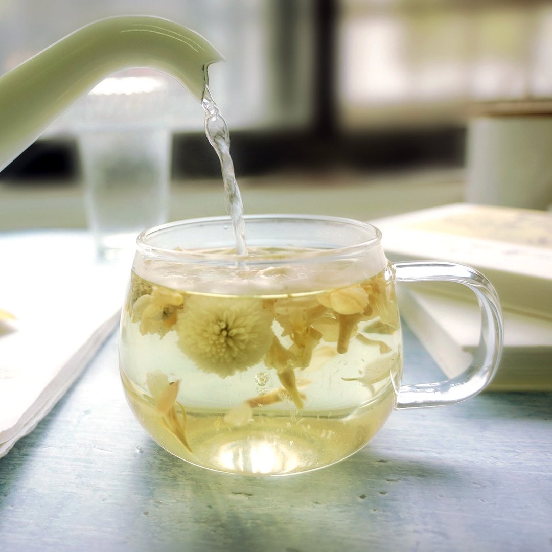 【纾解紧绷】静心放松|100%台湾花茶-不再菊茉舒心茶8入 - 茶 - 植物．花 白色