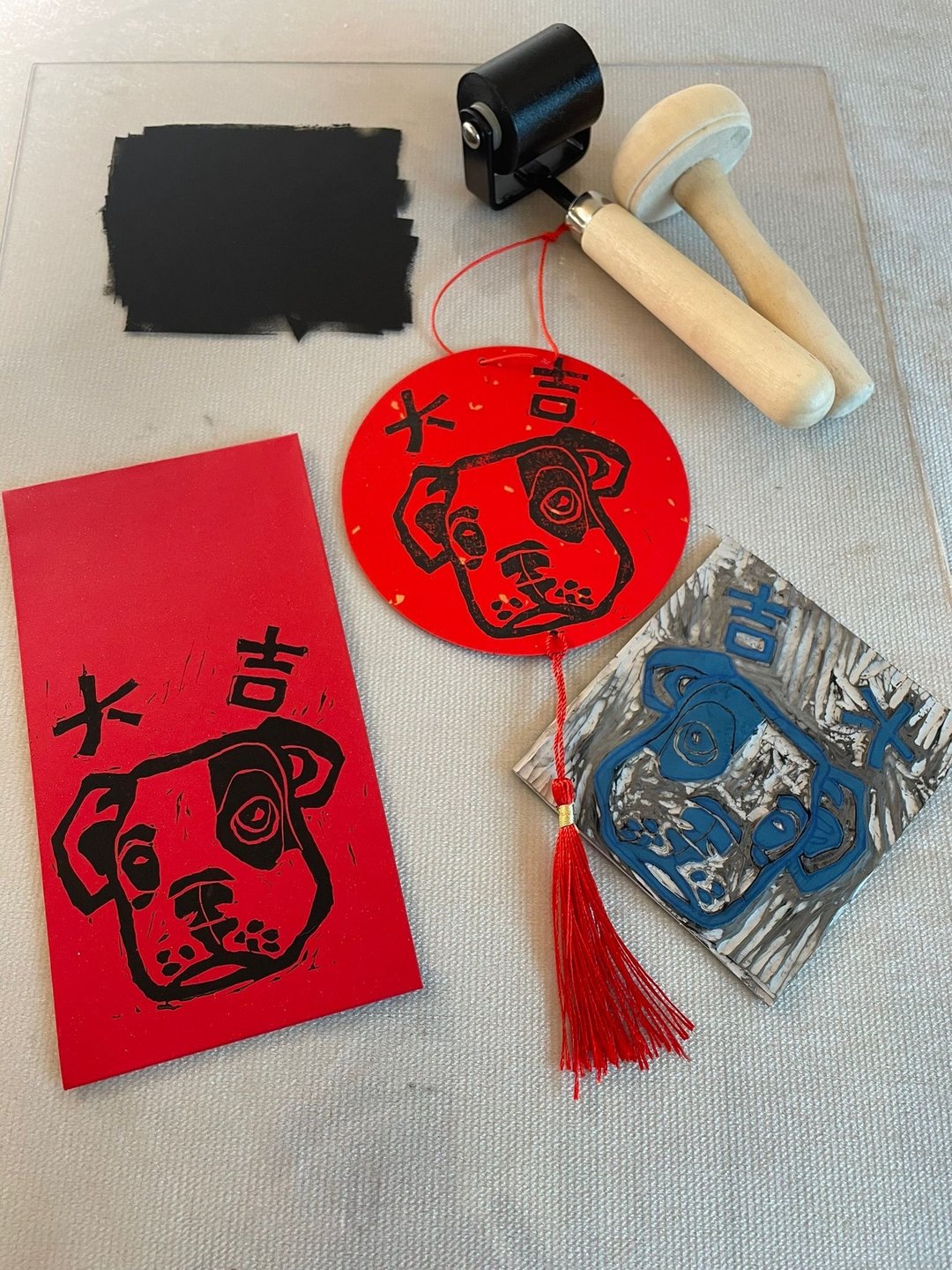 来图自制版画贺年装饰 - 挂饰及利是封 - 其他 - 其他材质 