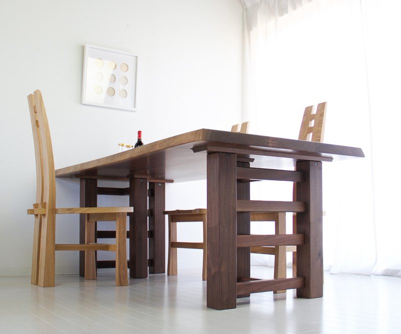 旭川家具 MUKU工房Original 耐震餐桌 - 餐桌/书桌 - 木头 咖啡色