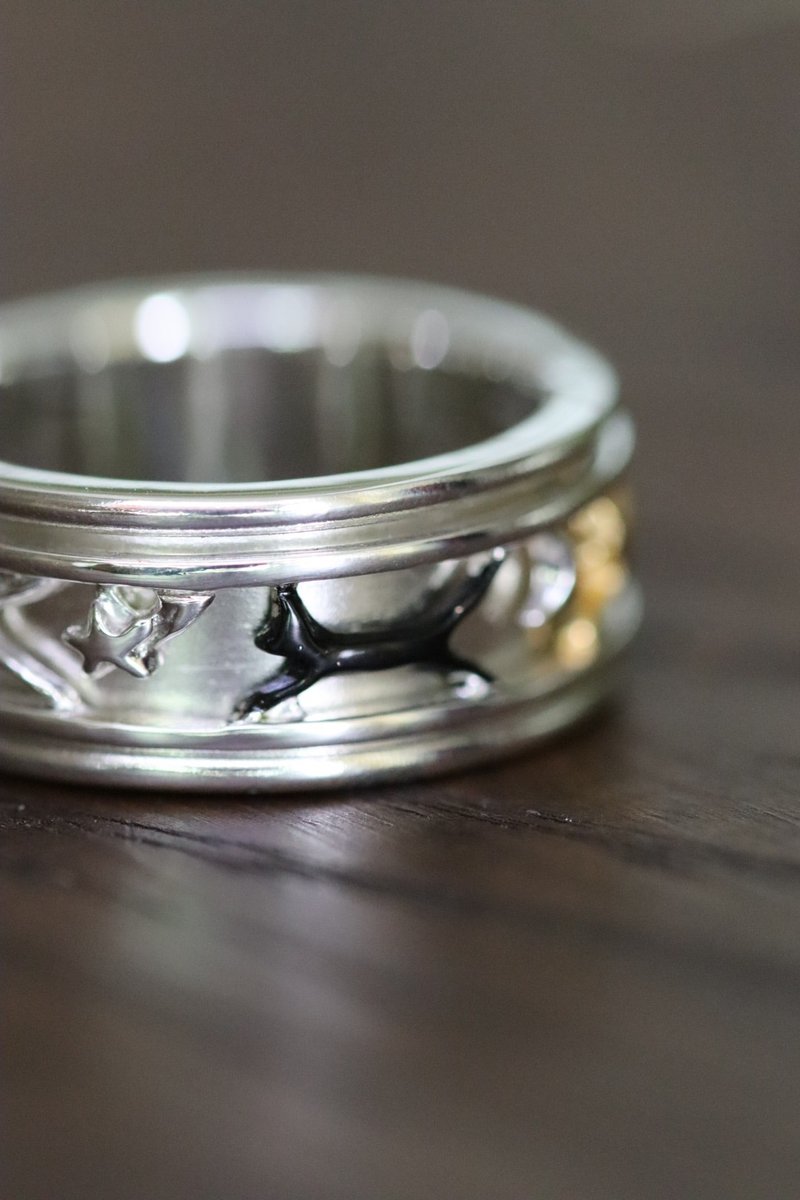 五只转动猫咪戒指 silver925 - 戒指 - 纯银 银色