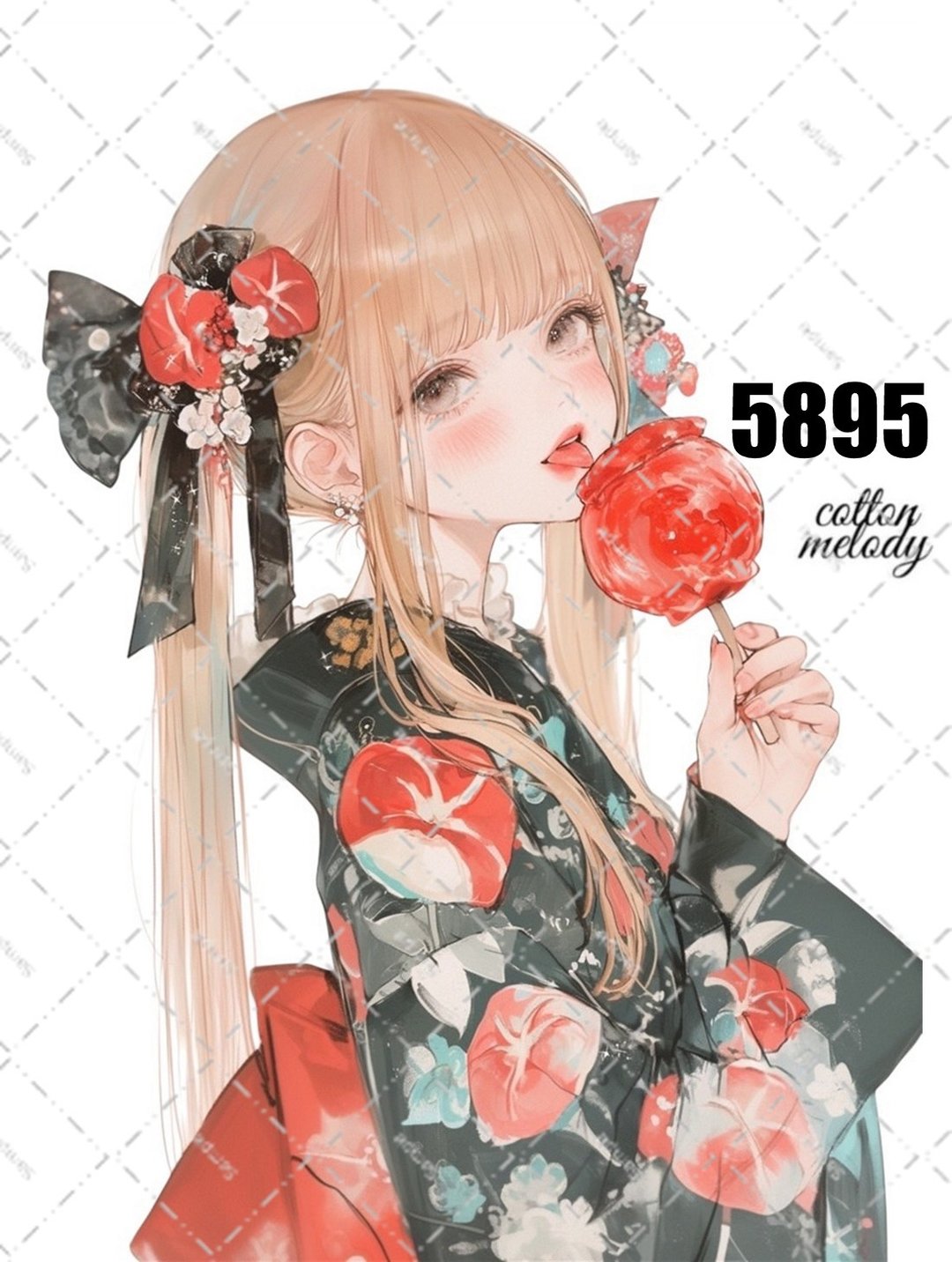 original sticker no.5895 人物贴纸 原创贴纸 人物插画贴纸 女孩贴纸 原创人物贴纸 - 贴纸 - 纸 