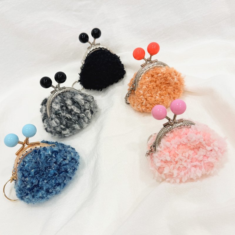 【迷你口金包】毛毛系列-限定款 钥匙圈/吊饰 - 零钱包 - 其他材质 