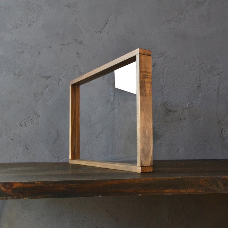 0310mito 日本产桧木与透明玻璃的简约咖啡托盘 - 其他家具 - 玻璃 咖啡色