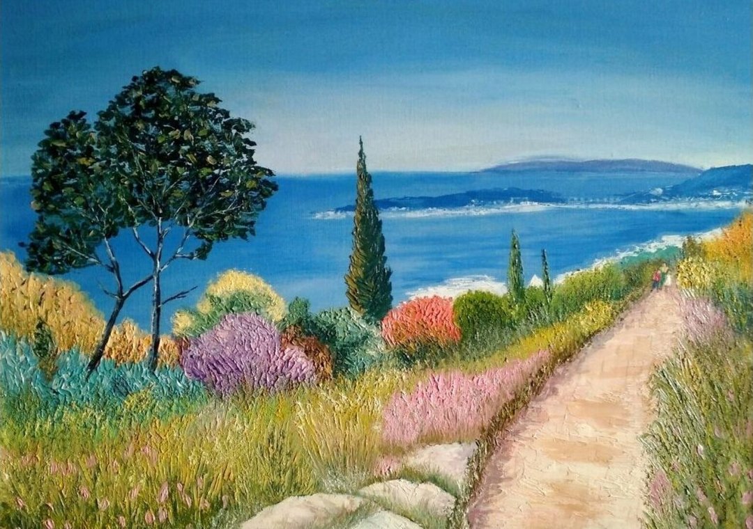 美丽的道路 原创油画 - 墙贴/壁贴 - 其他材质 