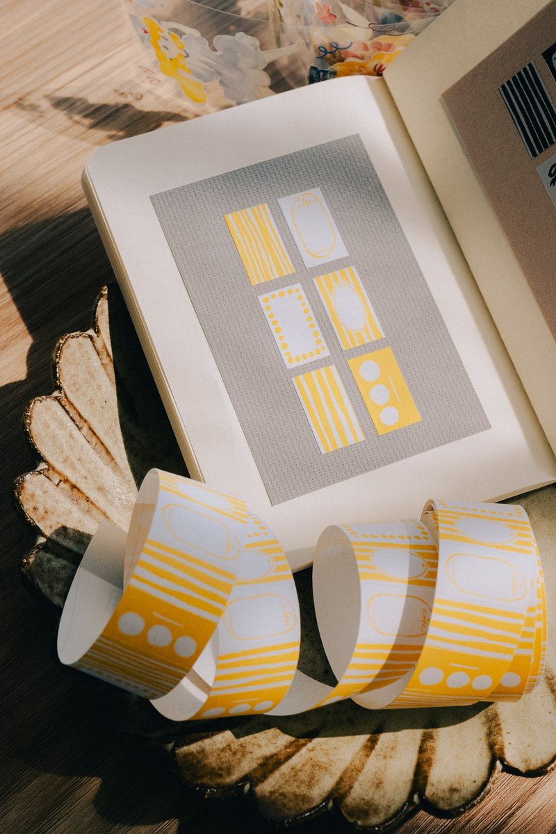 黄色-PaperNote标签贴纸扭蛋 - 纸胶带 - 纸 黄色