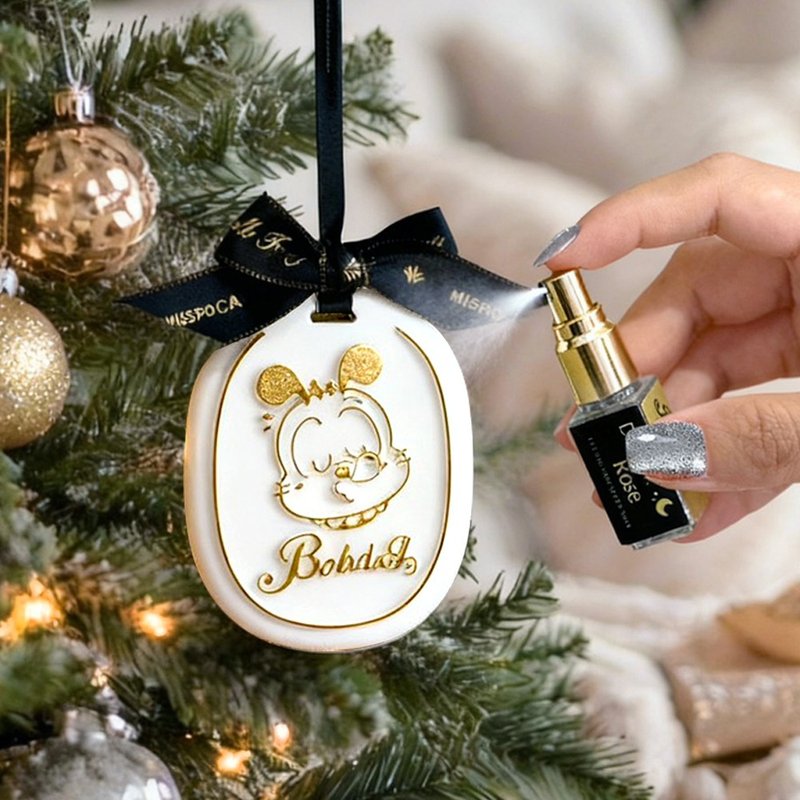 【包邮・24H出货】巴布豆联名 舒眠香氛圣诞礼盒+送提袋 宠物友善 - 香薰/精油/线香 - 精油 金色