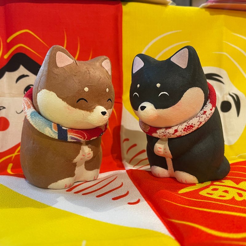 京都手作摆饰-您好微笑柴犬(棕色/黑色) - 摆饰 - 其他材质 