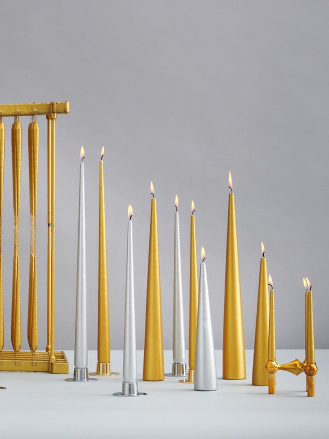 ester&erik 细锥蜡烛 金属色系 蜡烛 晚宴蜡烛 Taper Candles - 蜡烛/烛台 - 蜡 