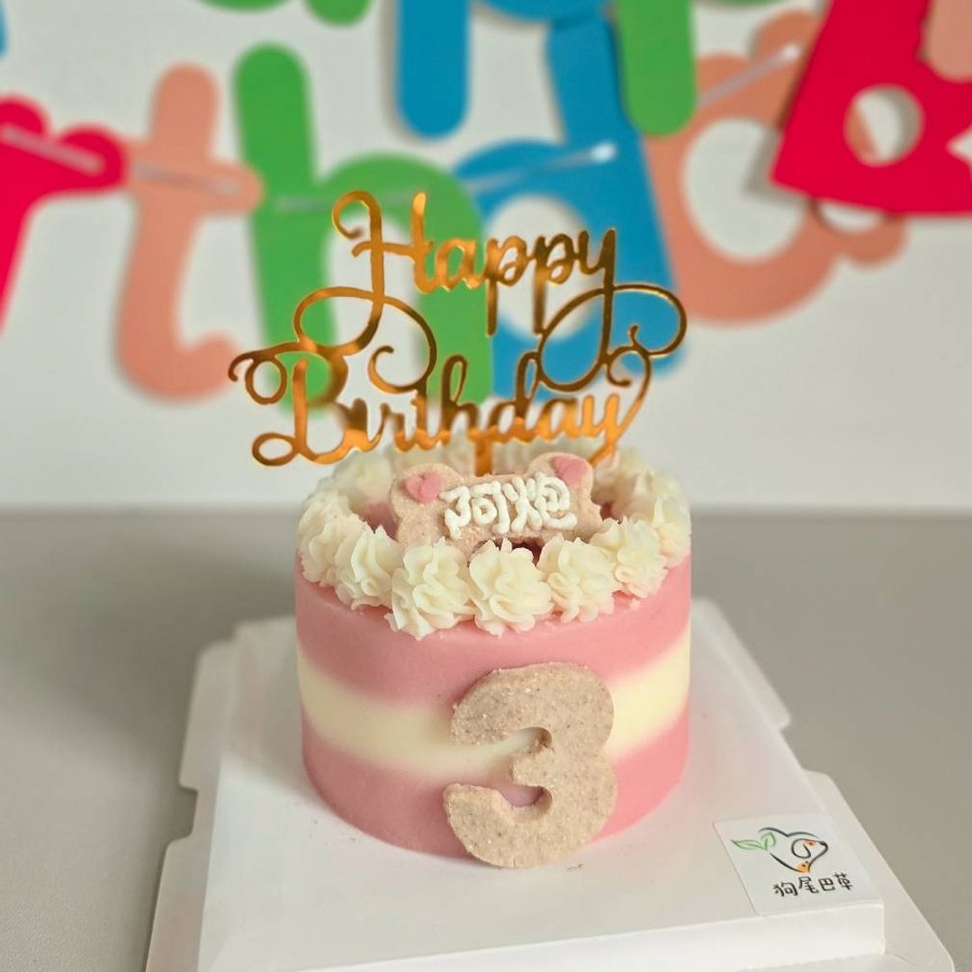 4 寸宠物蛋糕 生日蛋糕 年龄蛋糕 可自取 - 狗罐头/鲜食 - 其他材质 