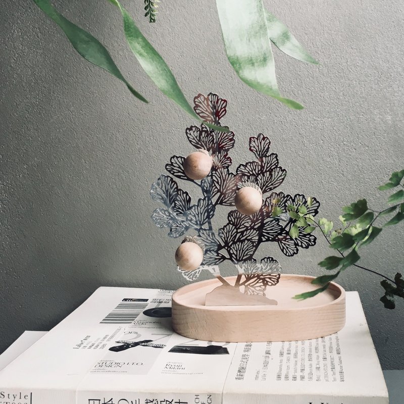 【换季特卖】蕨对置物挂架-铁线蕨| 饰品 置物盘 母亲节 女 礼物 - 摆饰 - 不锈钢 银色