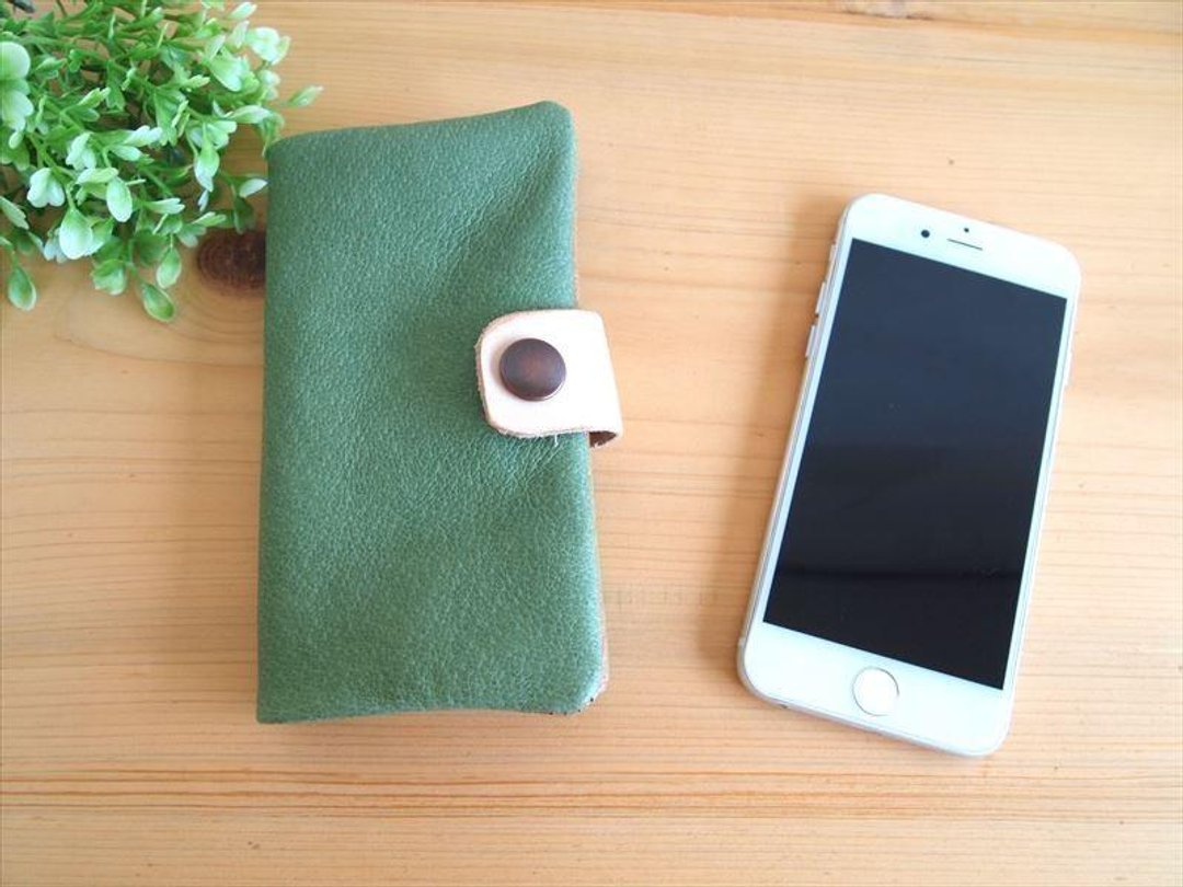 [Made to order standard green] Pig leather soft smartphone case [Multi-model] Leather cover [iphone6, xperia, galaxy] Green - 其他 - 真皮 绿色