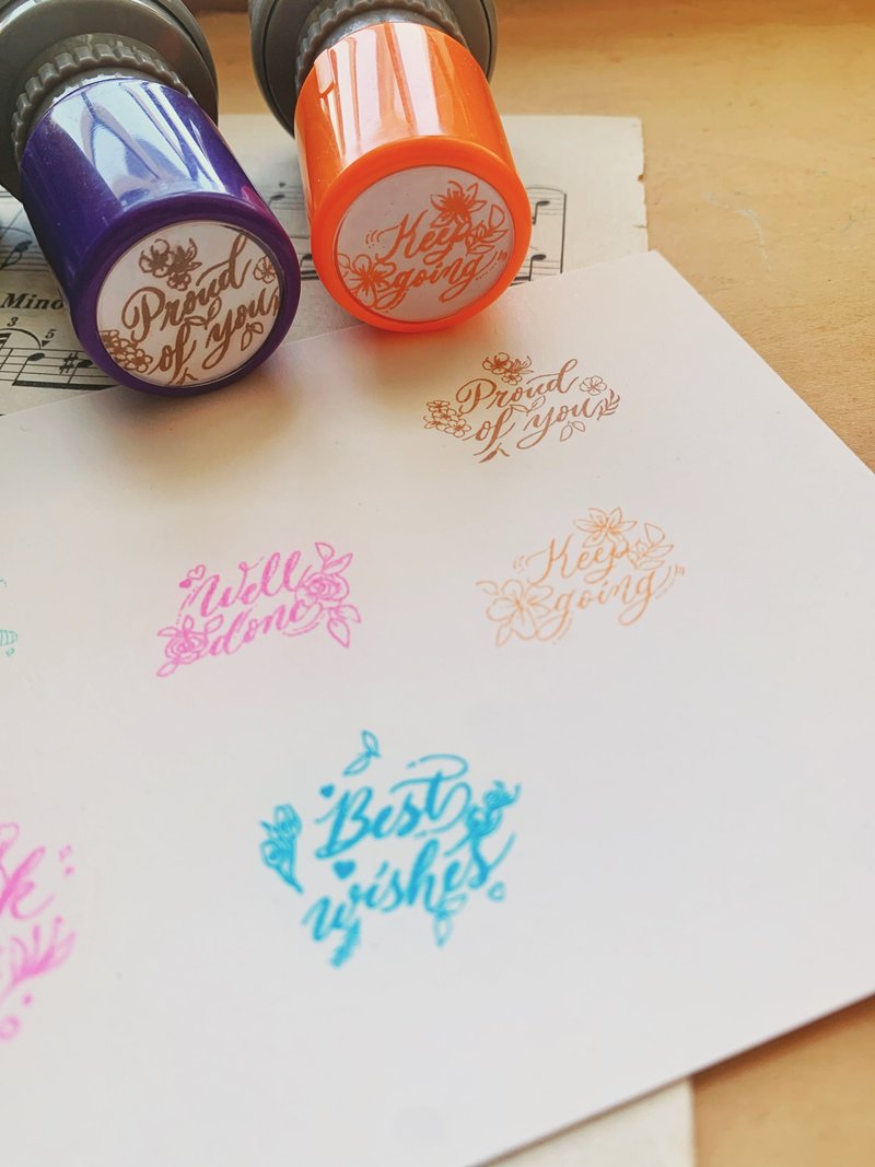 西洋书法插画花绘印章 Mstandforc - 印章/印台 - 其他材质 