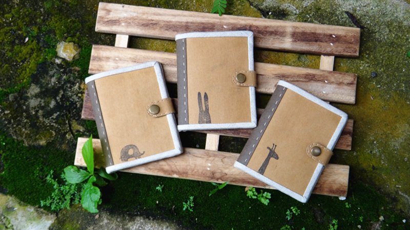 “长长”系列 短款钱包 - 皮夹/钱包 - 纸 咖啡色