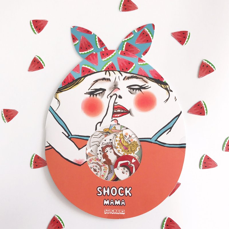 蛋蛋圆滚滚贴纸组 50入 - 贴纸 - 纸 橘色