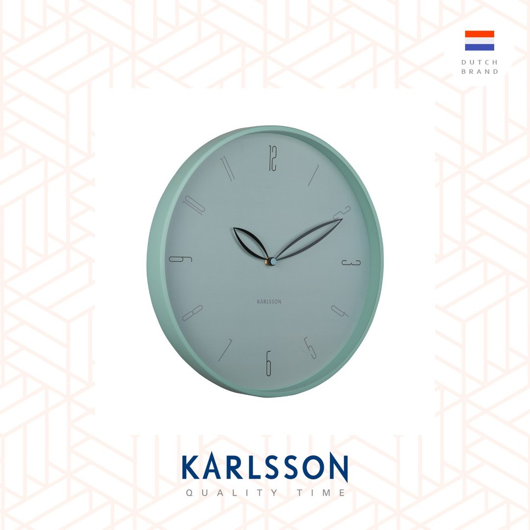 荷兰Karlsson, Wall clock 40cm Petals misty blue 花瓣挂钟蓝色 - 时钟/闹钟 - 其他金属 蓝色