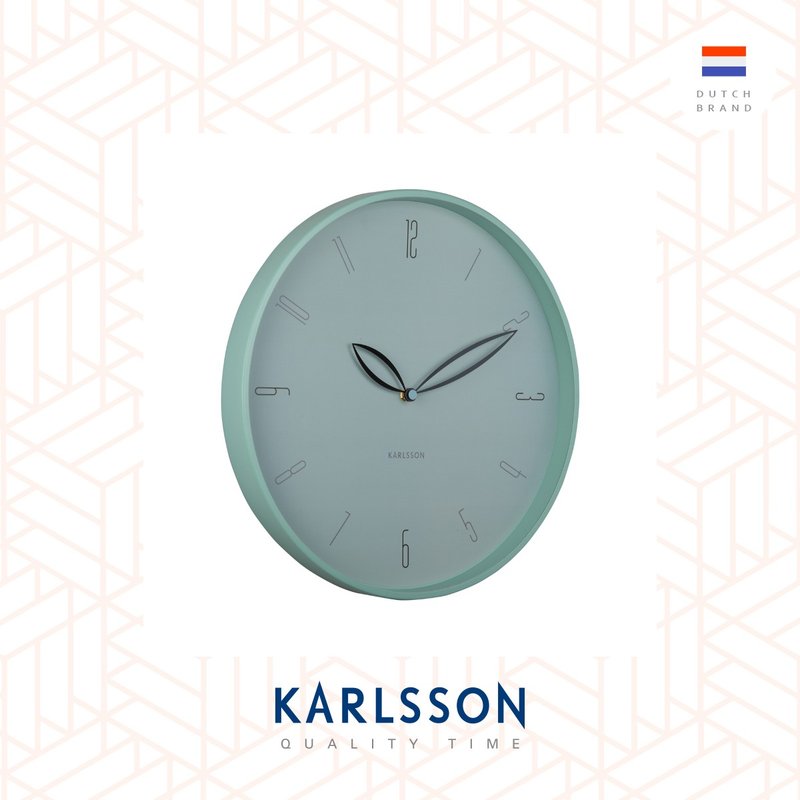 荷兰Karlsson, Wall clock 40cm Petals misty blue 花瓣挂钟蓝色 - 时钟/闹钟 - 其他金属 蓝色