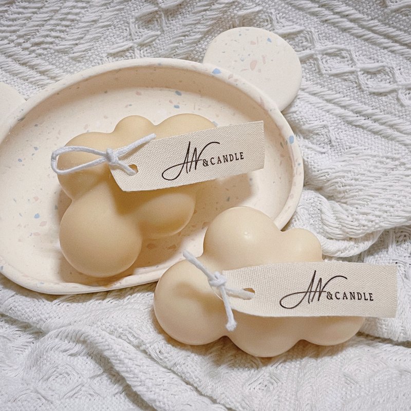 浪漫云朵 2入 造型蜡烛 香氛蜡烛 生日礼物 礼盒 七夕礼物 情侣 - 蜡烛/烛台 - 蜡 金色