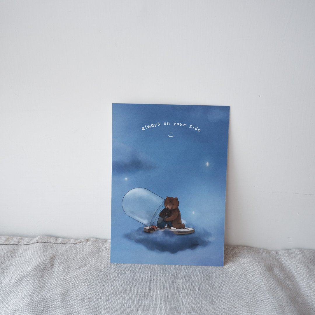 动物插画明信片 | 熊 | always on your side - 卡片/明信片 - 纸 