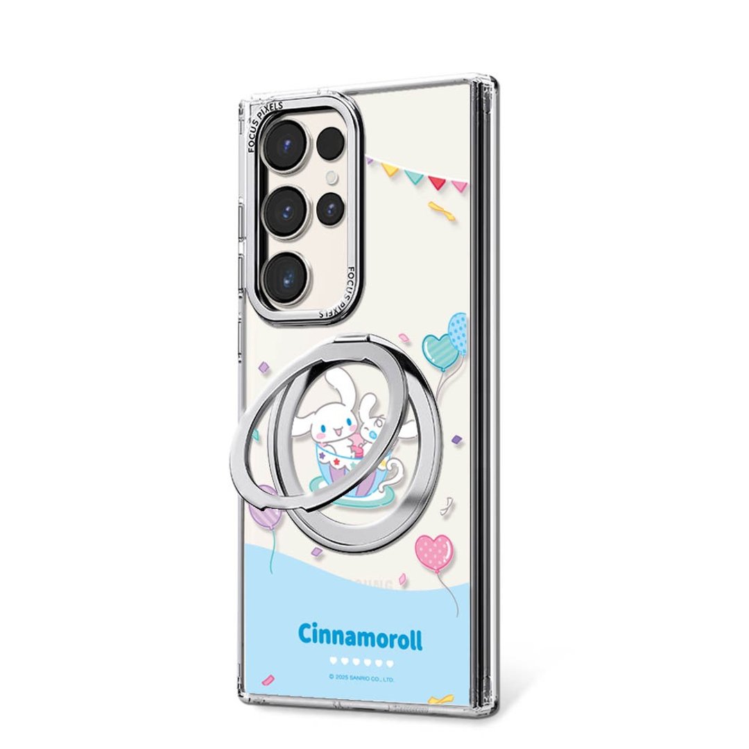 Samsung S26/S25/S24/S23/A57 360 旋转磁吸立架壳 - 咖啡杯大耳狗 - 手机壳/手机套 - 其他材质 多色