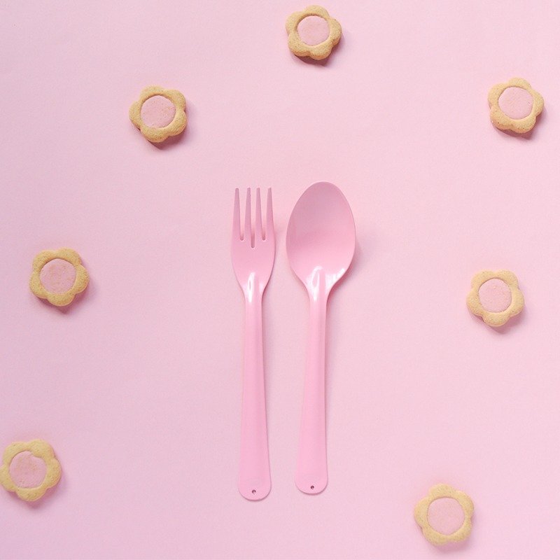 繽紛派對叉匙組-粉紅色 - 餐刀/叉/匙组合 - 珐琅 多色