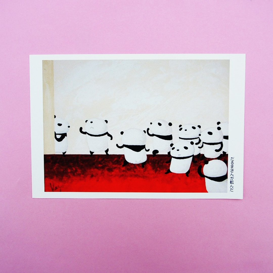 Postcard "Daruma-san fell" - 卡片/明信片 - 纸 