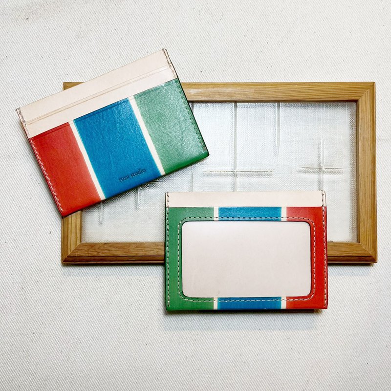 植鞣革卡夹_4 卡层_茄芷袋传统三色 - 名片夹/名片盒 - 真皮 多色
