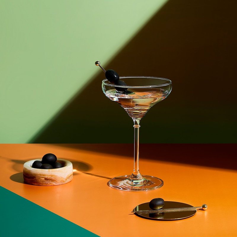 Palette 调色板调酒杯系列 马丁尼杯款 215ml - 酒杯/酒器 - 玻璃 白色
