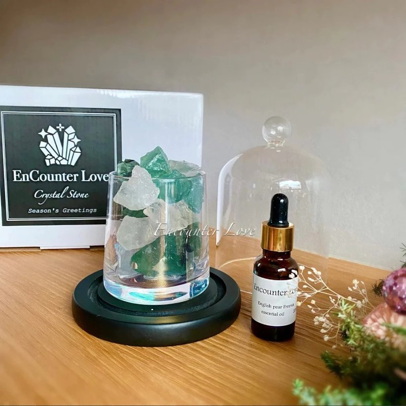 现货礼盒包装【水晶灯照】炫彩钟罩杯组 (附扩香精油 20ml) - 香薰/精油/线香 - 水晶 