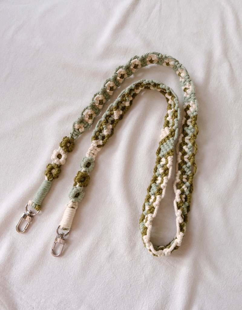 雏菊花窗。宽版编织手机绳/相机背带 - 挂绳/吊绳 - 棉．麻 