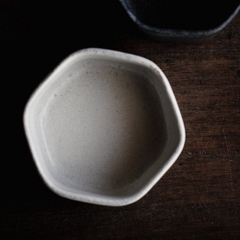 六角浅杯  踏雪 - 碗 - 陶 