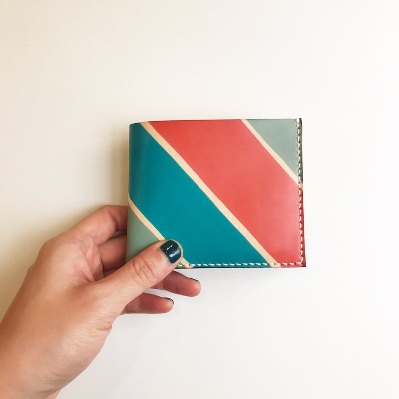 植鞣革短夹_4卡2钞票_茄芷袋传统三色 - 皮夹/钱包 - 真皮 多色