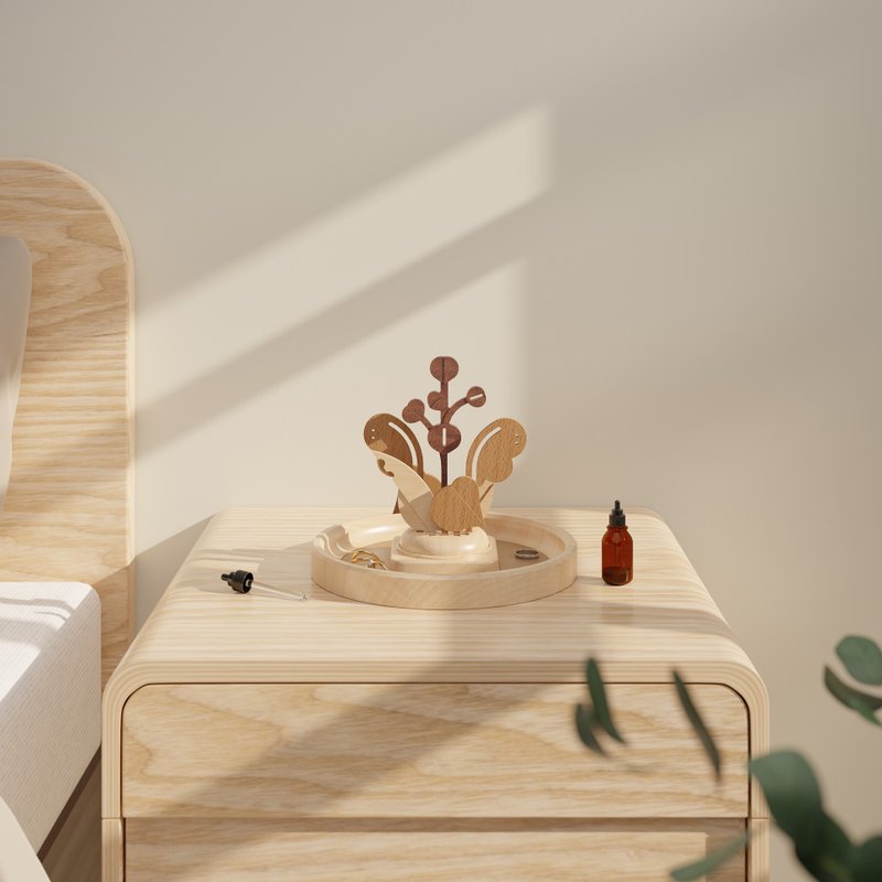 岛屿花香 - 扩香置物盘 / 实木制 饰品 零钱 收纳 - 香薰/精油/线香 - 木头 多色