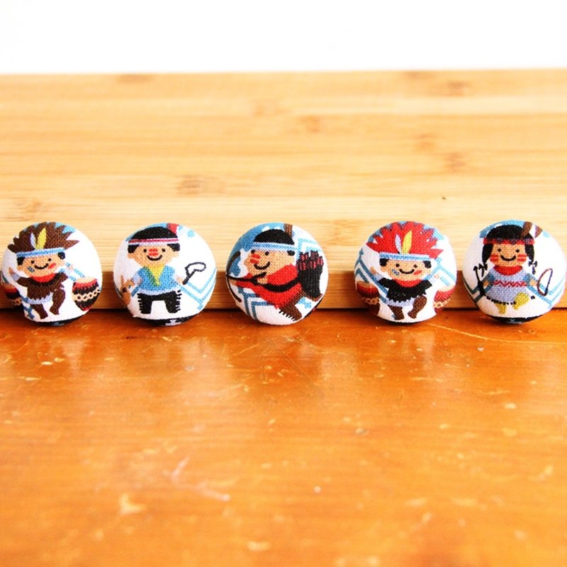 文青风可爱发束包扣 来跳舞吧 5个1组 发圈 绑发 个性 交换礼物 - 发饰 - 棉．麻 红色