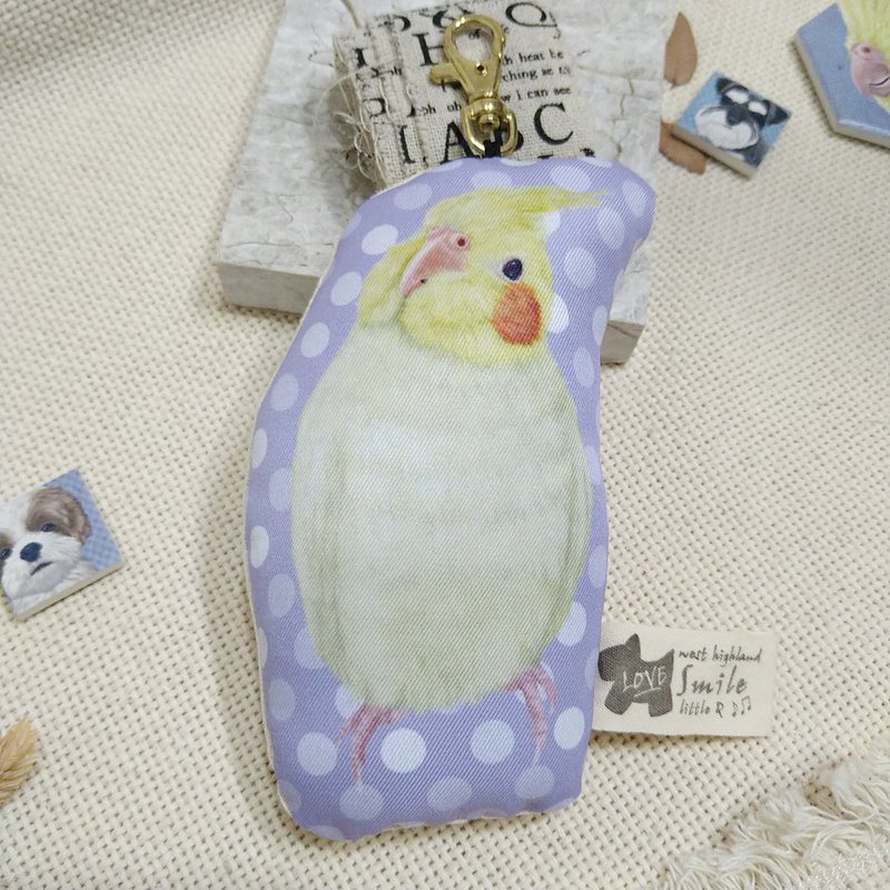 玄凤鹦鹉~布料吊饰~啾啾叫~钥匙圈狗玩具 - 钥匙链/钥匙包 - 聚酯纤维 