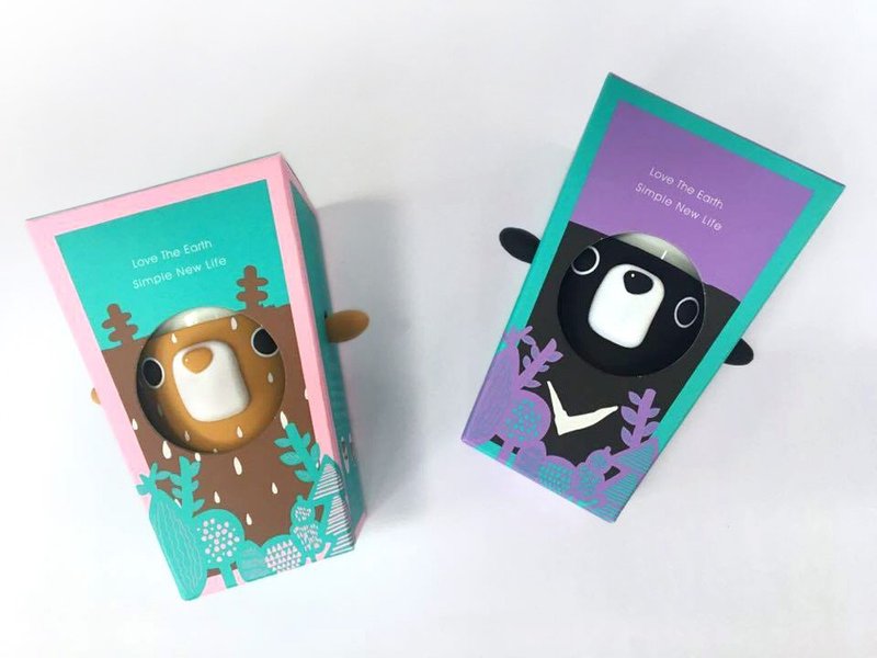 Taiwanimal 湾A麻吉_花立漉+鈎鈎熊 _好朋友一人一个杯套陶瓷杯组 - 咖啡杯/马克杯 - 瓷 多色