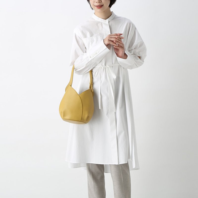 Mizubasyo 手提肩背两用包 S-明黄色 - 侧背包/斜挎包 - 真皮 黄色