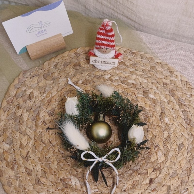 圣诞金球小花圈 - 干燥花/捧花 - 植物．花 