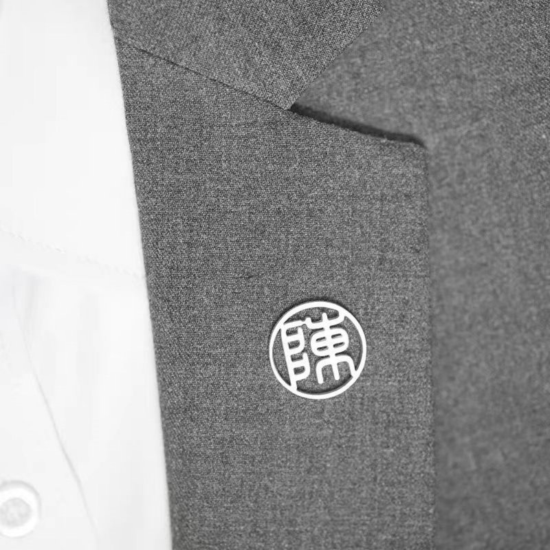 定制純銀名字胸針 徽章 領針 企業logo - 胸针 - 其他金属 金色